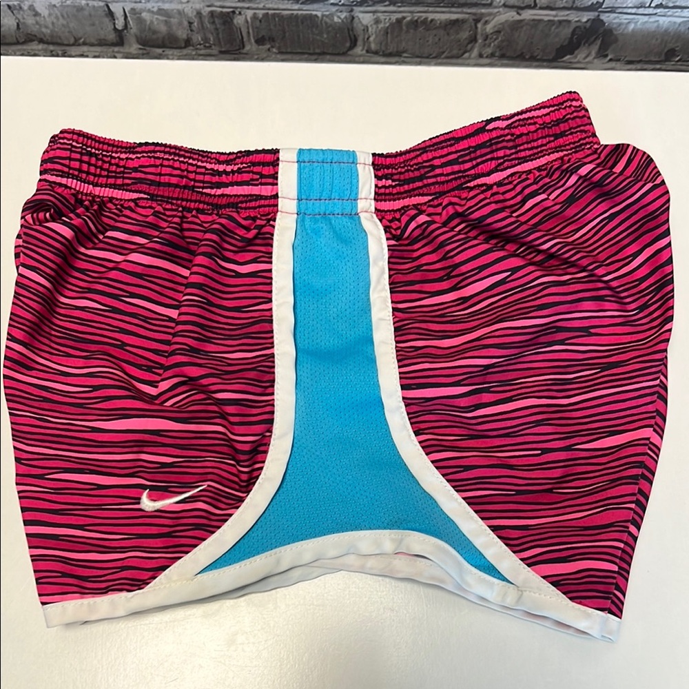 Girls Nike Zebra Pattern Shorts